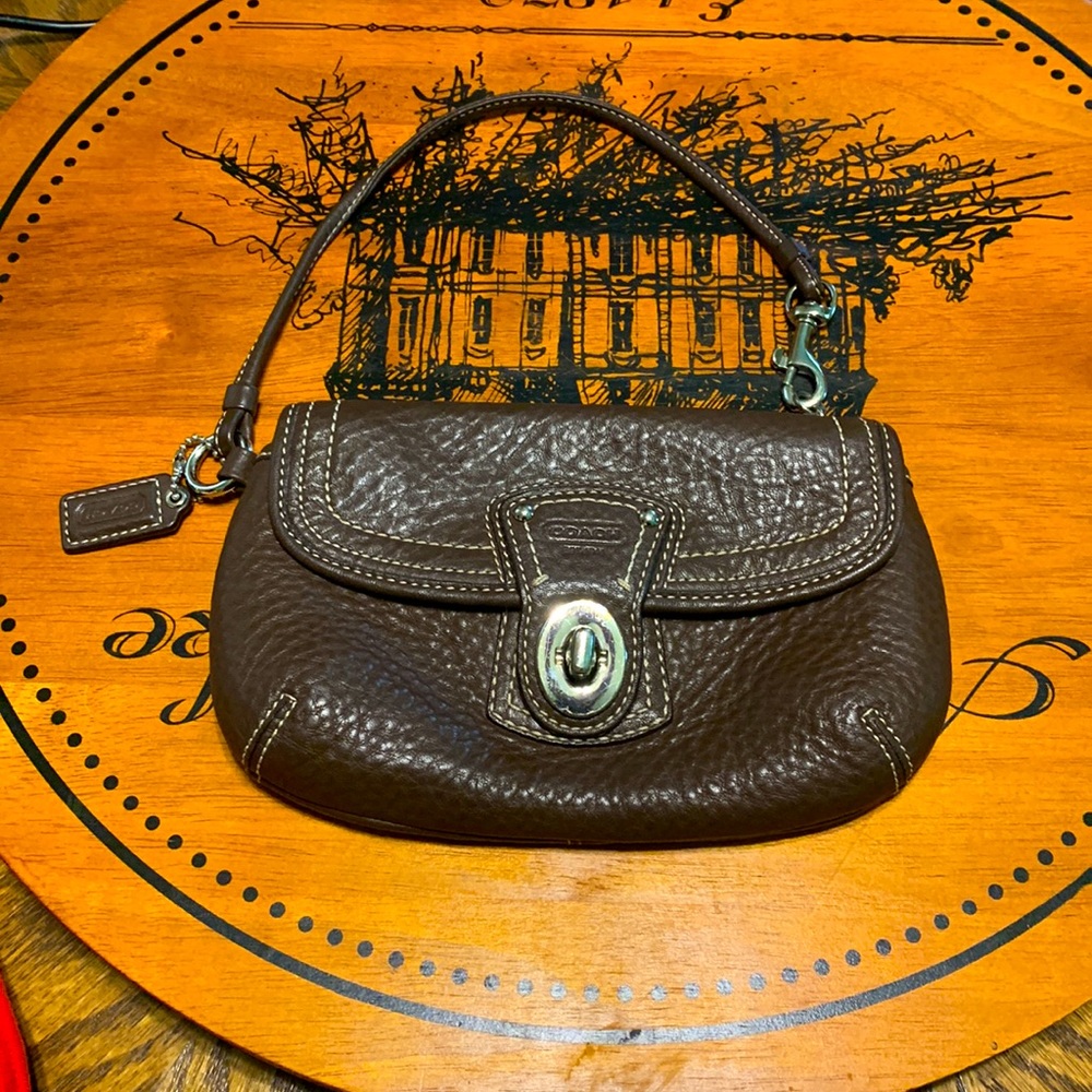 Coach wristlet brown. Perfect condition